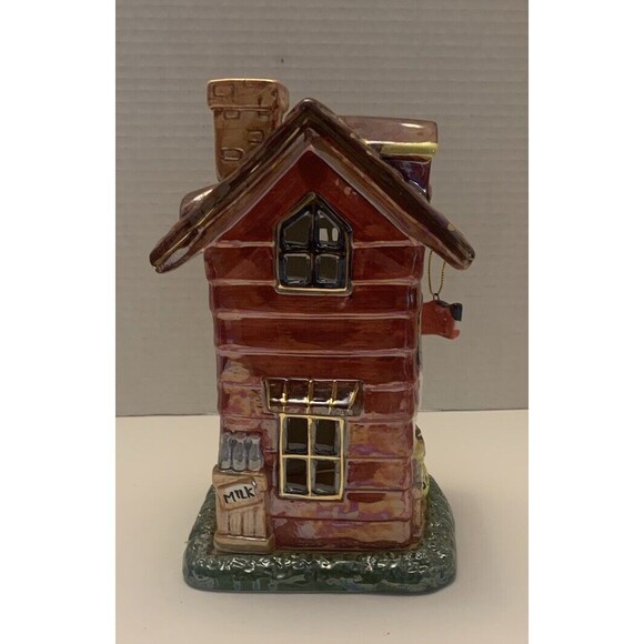 Vintage general store Tea Light House With Wind Chimes by Spooliques. - Picture 3 of 8